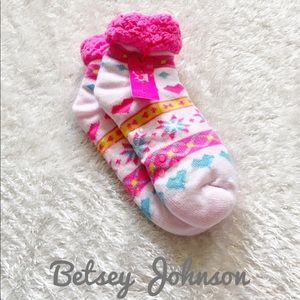 Betsey Johnson Faux Sherpa Lined Socks